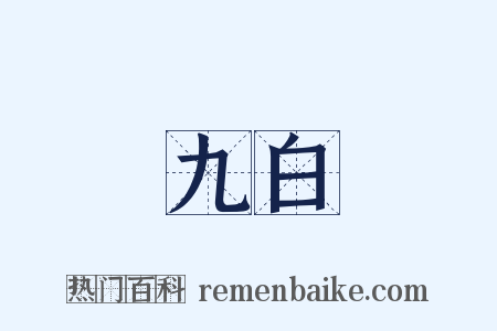 九白是什么意思的图片